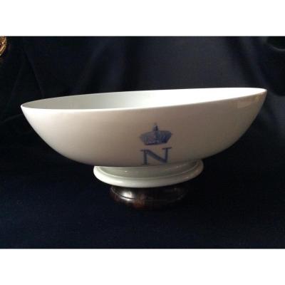 Napoleon III Porcelain Salad Bowl. Sèvres 1866