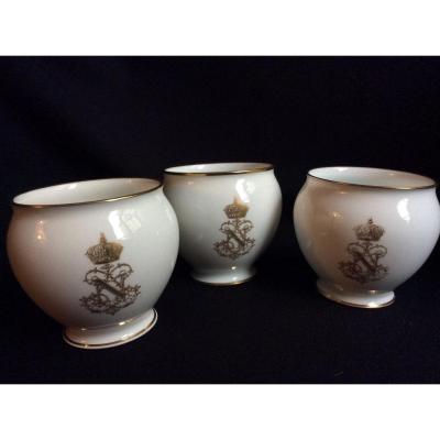 3 Small Sèvres Porcelain Jars Napoleon III
