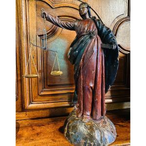 Allegorical Statue Of Blind Justice, Early XIX Eme Century