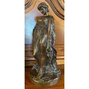 Poetry Incarnated By Sapho, Bronze Signed Clesinger