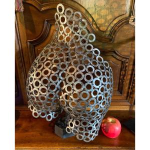 Modern Art, Callipyge Metal Sculpture From The 80s