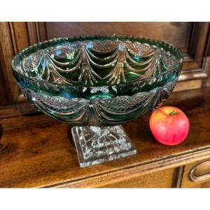 Large Val Saint Lambert Crystal Centerpiece Cup