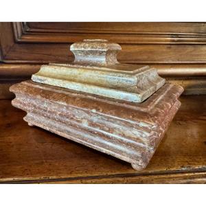 Marble Inkwell From The Beginning Of The 19th Century In The Louis XIV Style