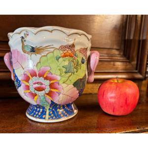 Chinese Porcelain Tobacco Leaf Decor Planter