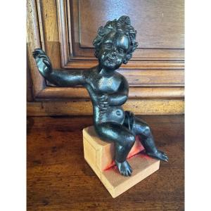 Ceres Child, Bronze From The End Of The 18th Century, Naïve Cast