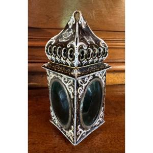 Limoges Enamel Carriage Lantern From The Early 19th Century 