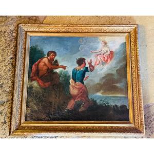 Ovid's Metamorphoses: The Judgement Of King Midas, 18th Century Oil On Canvas