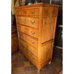 Large Cherrywood Chest Of Drawers, First Half Of The 19th Century