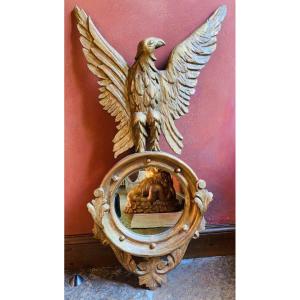 Empire Style Giltwood Eagle Mirror, Late 19th Century