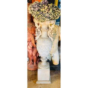 Imposing Monumental Italian Alabaster Vase In The Spirit Of The Grand Tour, Early 20th Century