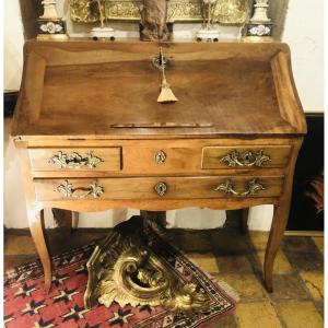 Louis XV Period Walnut Sloping Desk Forming A Secretary