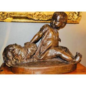 Alphonse Van Beurden, Made In 1880 (1854-1938), Terracotta, Actual Size Of A Small Girl