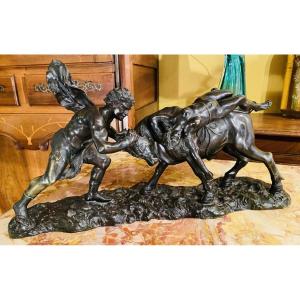 The Torture Of Dirce, Large Bronze Group Dated 1927