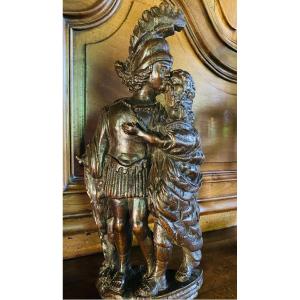 The Lovers' Kiss, 18th-century Sculpted Bas-relief 