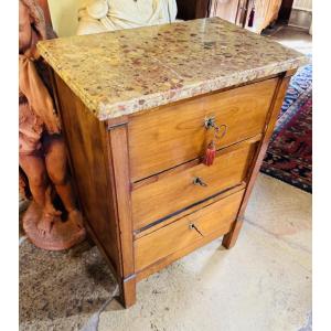 Small Mahogany Commode From The Intervening Period Of The Directoire Era, 19th Century 