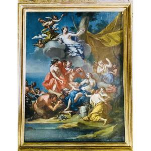 Ariadne On Naxos, Large Oil On Canvas Attributed To Michele Rocca (1671-1751)