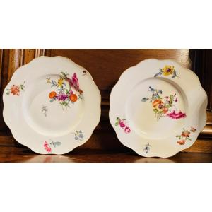 Pair Of 18th Century Meissen Plates 