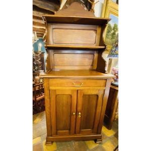 Small Two-part Buffet In Walnut, Late 19th/early 20th Century 