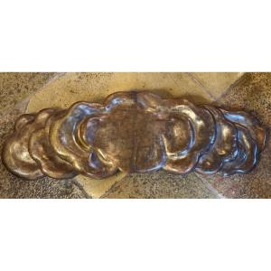 Large Decorative Cloud In Carved And Gilded Wood, France, 18th Century