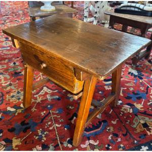 Mountain Chalet Coffee Table, Small Table From Queyras, Chalet, Mountain, Late 17th Century