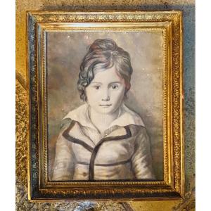 Charcoal Bust Portrait Of A Child, Restoration Period 