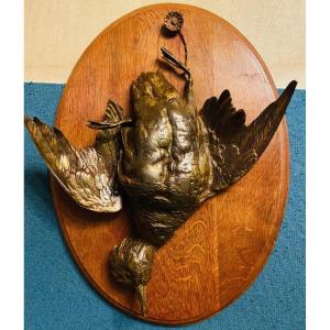 Pair Of 19th Century Hunting Trophies, In The Style Of Jules Moigniez (