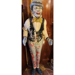 Large Fairground Art Advertising Figure - Ringmaster Type - Polychrome Sculpture