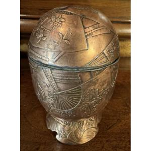 Japan, Meiji Period, Egg-shaped Alloy Box