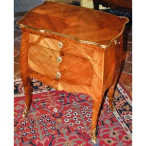 Small Chiffoned Commode In Rosewood Marquetry In The Louis XV Style