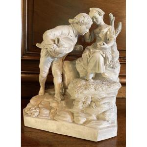 Charming Lorraine Terra Group Signed Cyfflé (1724-1806) Artist: After Paul-louis Cyf