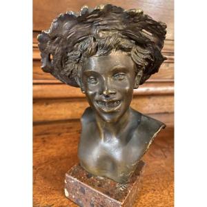 Bust Of A Young Neapolitan In The Style Of Vincenzo Gemito - Late 19th Century