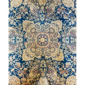 Large Persian Kerman Table Rug, Early 20th Century