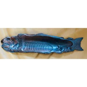 Japan Meiji Era, Amazing Skinned Salmon Eaten By Rats, Signed