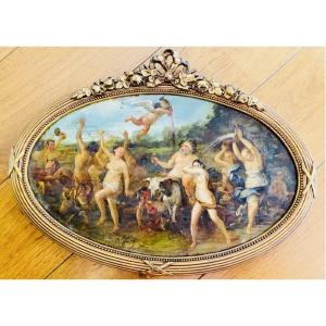 The Triumph Of Silenus, 19th-century Oil On Canvas