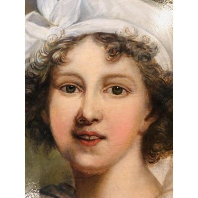 Oil On Panel Of The Nineteenth Century Madame Vigée Le Brun