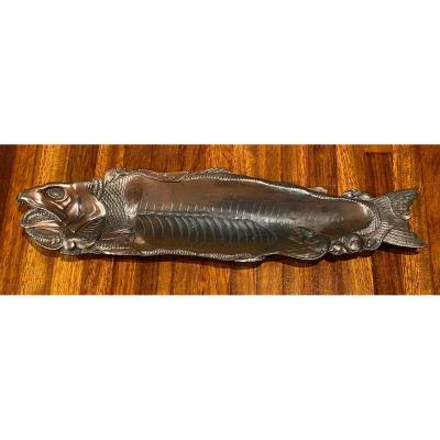 Japan Meiji Era, Astonishing Flayed Salmon Devoured By Rats, Signed