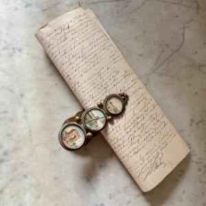 Pince à Courrier, Laiton Doré,  Paris, Fin Du XIXème Siècle  exposition universelle curiosa