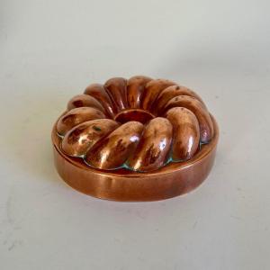 Moule à Bavarois ou brioche individuelle En Cuivre D’époque Fin XIXe Début XXe Art Populaire Cuisine