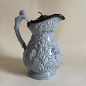  England United Kingdom Uk Ridgway & Co Bacchus Revival Pewter Pitcher 19th Century 