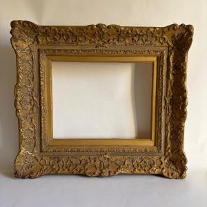 Beautiful Frame In Wood And Gilded Stucco, Regency Louis XV Style, Size 6f, Figure 41 33