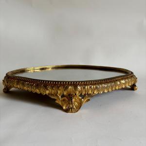 Lahoche Crystal Staircase, Centerpiece, Especially Gilt Bronze Table, 19th Century 