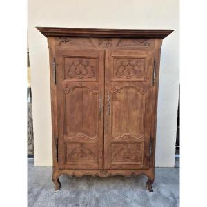 Louis XV 18th Century Wardrobe In Solid Oak Aerogommer