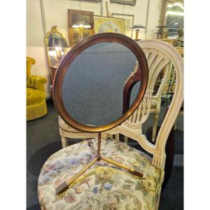 Vintage 1950s Brass Tripod Floor Mirror