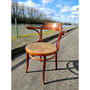 Thonet Armchair With Original Caning, Vintage 1930s Art Deco 