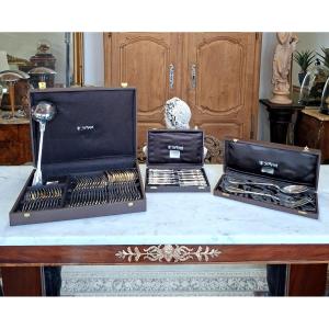 Saint Médard Silver-plated Cutlery Set, 51 Pieces, New In Box 