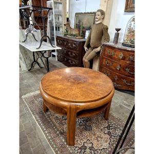 Art Deco Burr Walnut Coffee Table 1930s