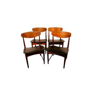 Suite Of 4 Teak Chairs By Arne Hovmand Olsen