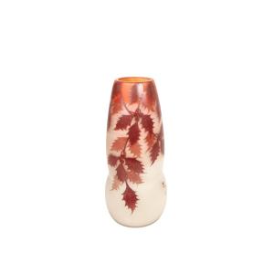 Multi-layer Glass Vase With Enamel Decor By Ely