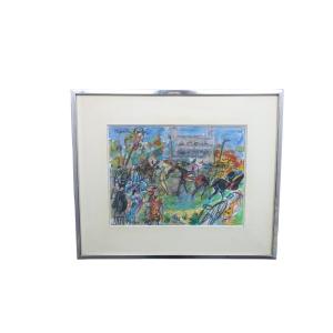 "the Paddock" Pastel By Maurice Empi