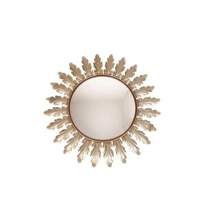 1960s Gold Metal Sun Mirror